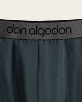 Caleçon boxer imprimé rayé - Coton - Vert/Marine