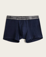 Caleçon Boxer Imprimé Rayures - Coton - Marine/Noir