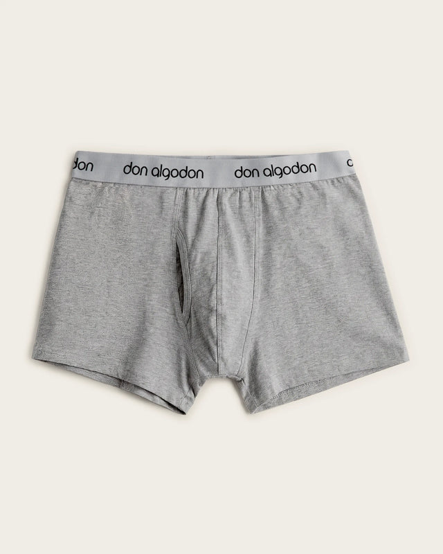Caleçon boxer basique - Coton - Marine/Gris