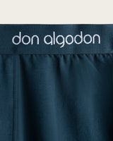 Caleçon boxer basique - Coton - Gris foncé/Vert