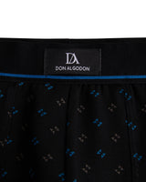Caleçon boxer à imprimé géométrique Nœud papillon - Coton - Vert/Noir