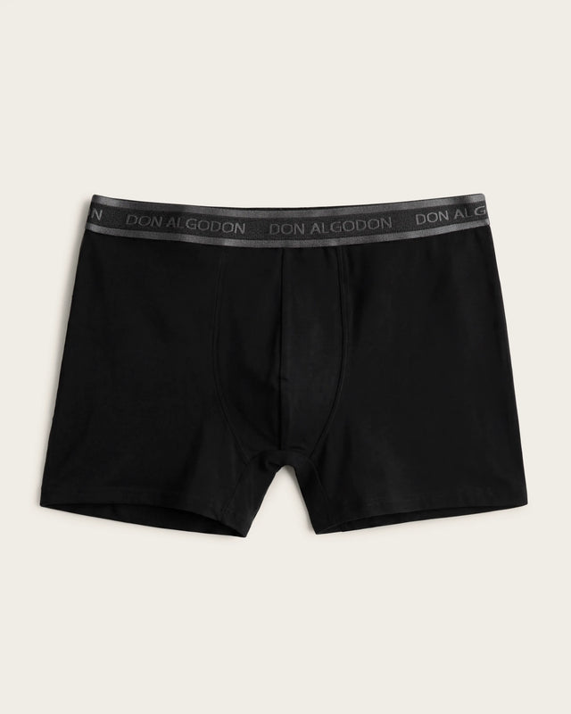 Geometric Half-Moon Print Boxer Briefs - Cotton - Black/Green
