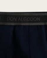 Men's Half-Moon Geometric Print Boxer Briefs - Cotton - Navy/Black