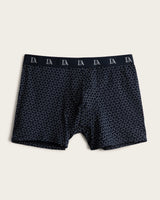 Boomerang Geometric Print Boxer Briefs - Cotton - Green/Navy