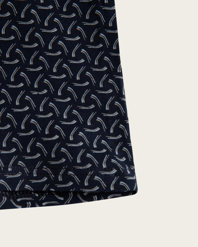 Boomerang Geometric Print Boxer Briefs - Cotton - Green/Navy