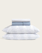 Juego de Sábanas Estampadas Inara - Algodón 150 hilos - Azul