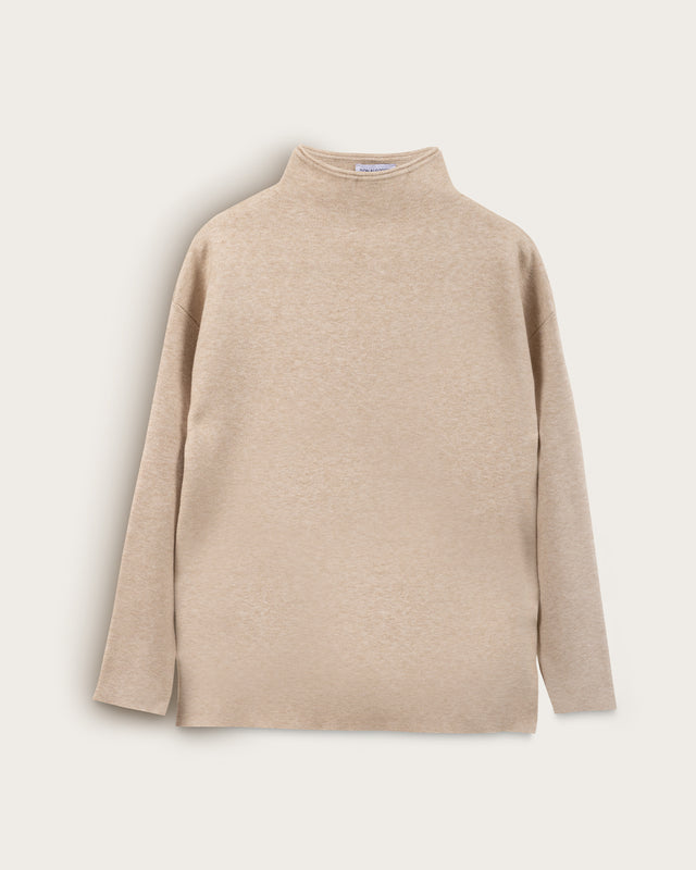 Jersey Manga Larga Cuello Chimenea - Algodón