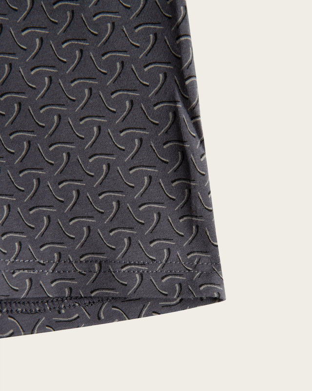 Boomerang Geometric Print Boxer Briefs - Cotton - Black/Green