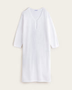 Vestido Pico Manga Larga - Algodón