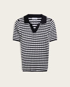 Top Polo Rayas Manga Corta - Algodón