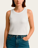 Top Cuello Caja Tirantes - Algodón