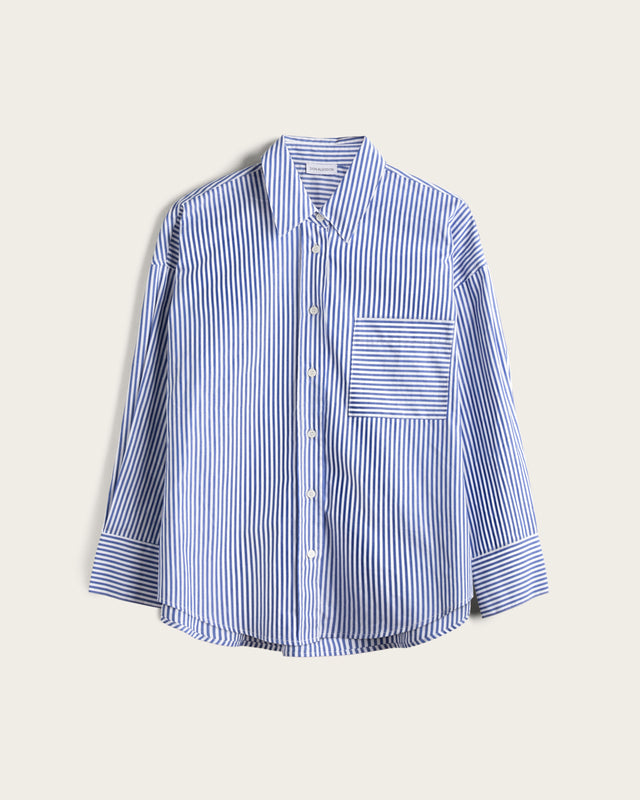 Camisa Rayas Manga Larga - Algodón