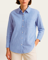 Camisa Rayas Manga Larga - Algodón
