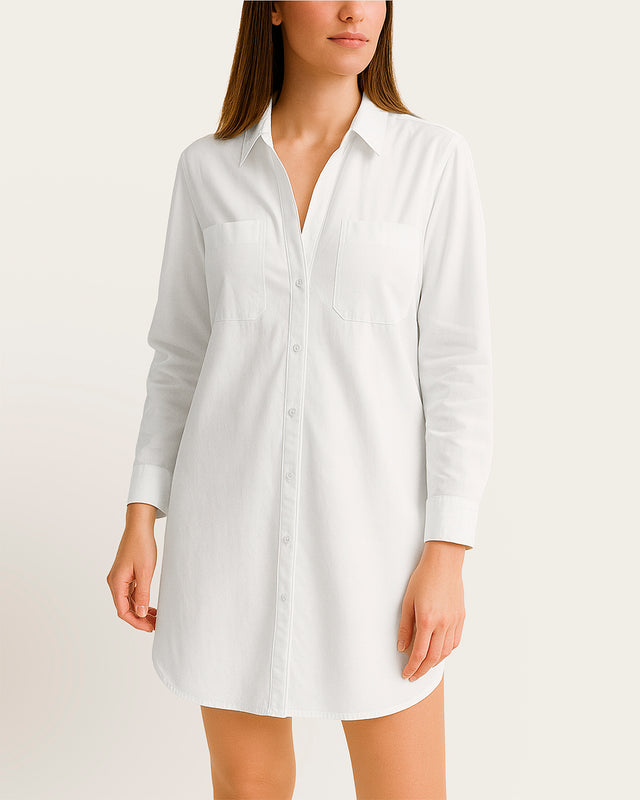 Vestido Básico Camisero - Algodón
