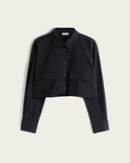 Camisa Crop Bolsillos - Algodón
