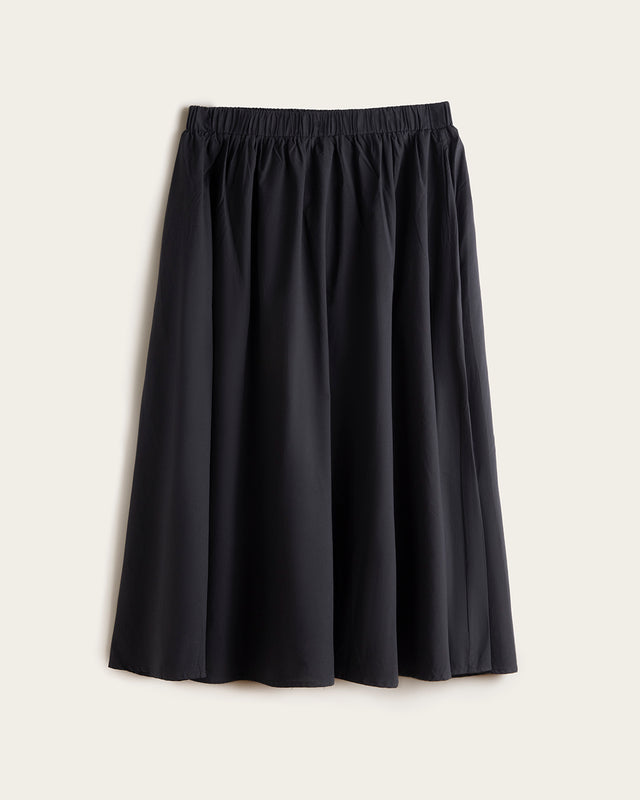 Falda Plana Midi - Algodón