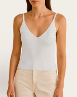 Top Cuello Pico Tirantes - Algodón