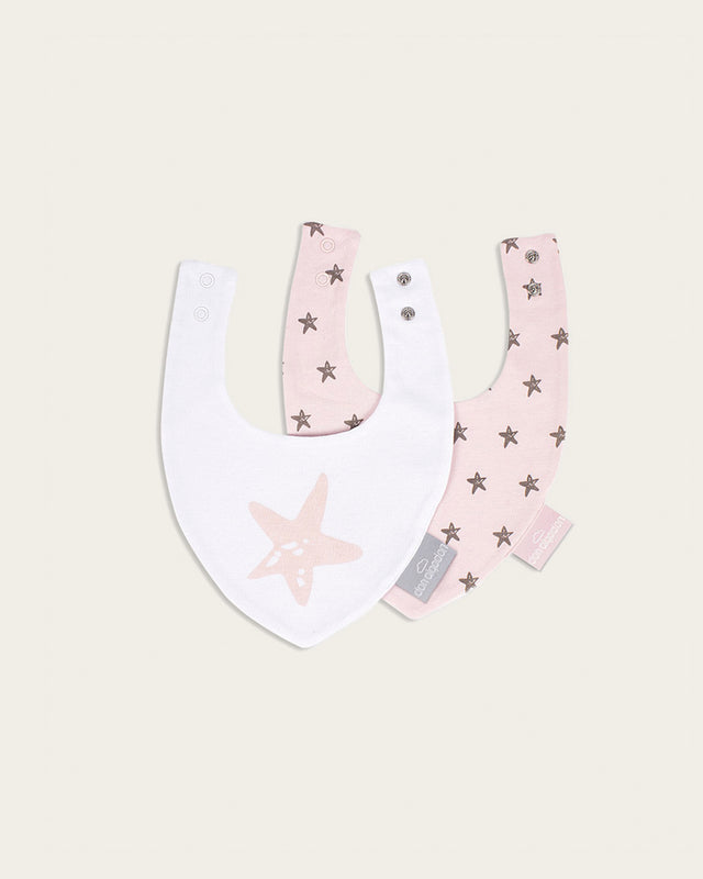 Pack 2 Baberos Bandana Estrella - Rosa