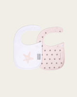 Pack 2 Baberos Estrellas  - Rosa