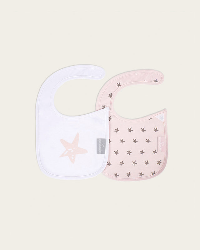 Pack 2 Baberos Estrellas  - Rosa