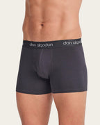 Calzoncillo Bóxer Básico - Algodón - Gris Oscuro/Verde