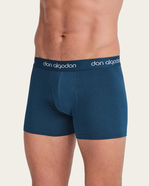 Calzoncillo Bóxer Básico - Algodón - Gris Oscuro/Verde