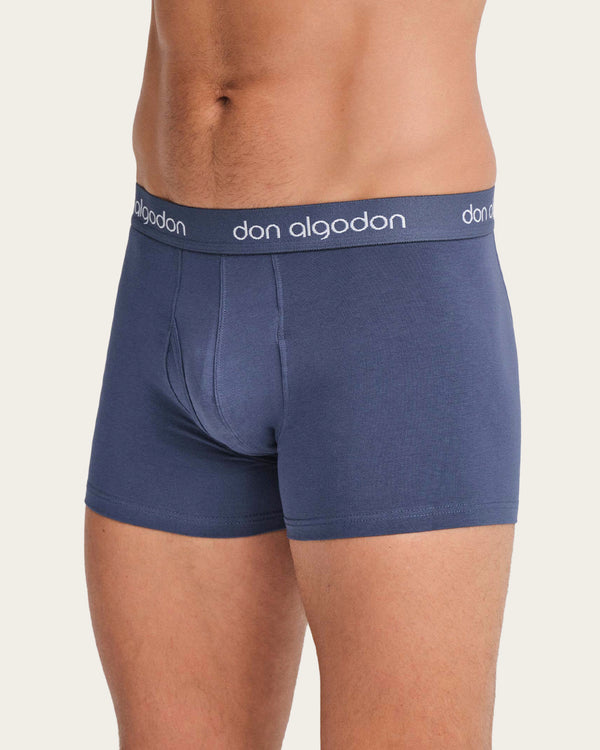 Calzoncillo Bóxer Básico - Algodón - Negro/Antracita