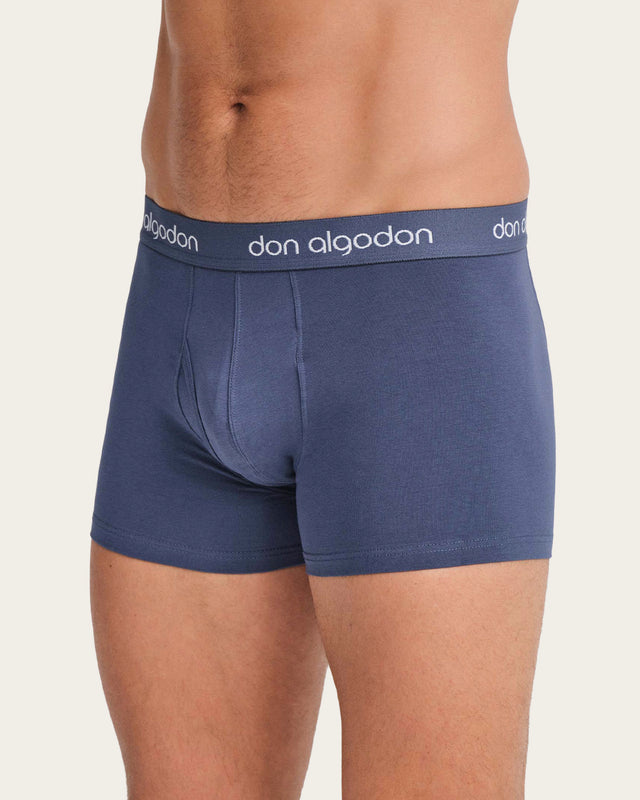 Calzoncillo Bóxer Básico - Algodón - Negro/Antracita