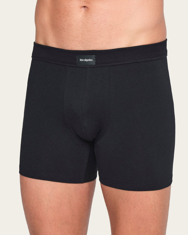 Calzoncillo Bóxer Minimalista - Algodón - Negro/Gris