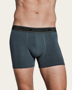 Calzoncillo Bóxer Estampado Geométrico Media Luna - Algodón - Verde/Marino