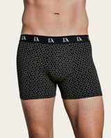 Calzoncillo Bóxer Estampado Geométrico Boomerang - Algodón - Marino/Negro