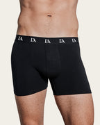 Calzoncillo Bóxer Estampado Geométrico Boomerang - Algodón - Negro/Verde