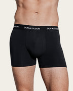 Calzoncillo Bóxer Estampado Geométrico Mosaico - Algodón - Negro/Marino