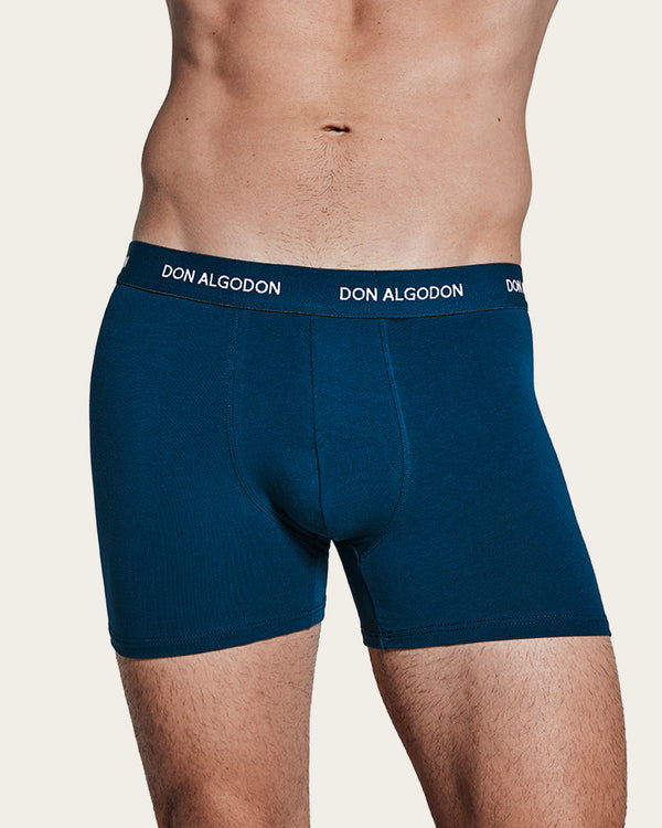 Calzoncillo Bóxer Estampado Geométrico Mosaico - Algodón - Verde/Negro