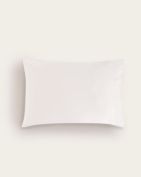 Funda de almohada de seda blanca para cama