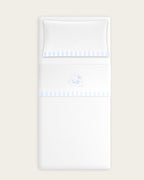 Juego de Sábanas para Bebé Oso - Blanco y Azul