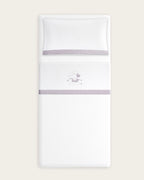 Juego de Sábanas para Bebé Oso - Blanco y gris