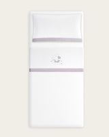 Juego de Sábanas para Bebé Oso - Blanco y gris