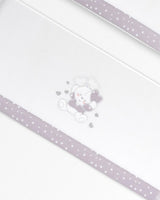 Juego de Sábanas para Bebé Oso - Blanco y gris