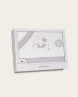 Juego de Sábanas para Bebé Oso - Blanco y gris