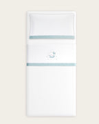 Juego de Sábanas para Bebé Oso- Blanco y Verde