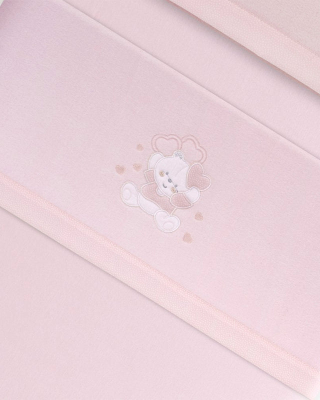 Juego de Sábanas para Bebé Oso- Rosa