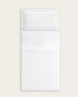 Juego de Sábanas Franela Oso - Blanco/Azul