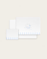 Juego de Sábanas Franela Oso - Blanco/Azul