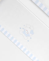 Juego de Sábanas Franela Oso - Blanco/Azul