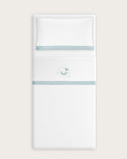 Juego de Sábanas Franela Oso - Blanco/Verde