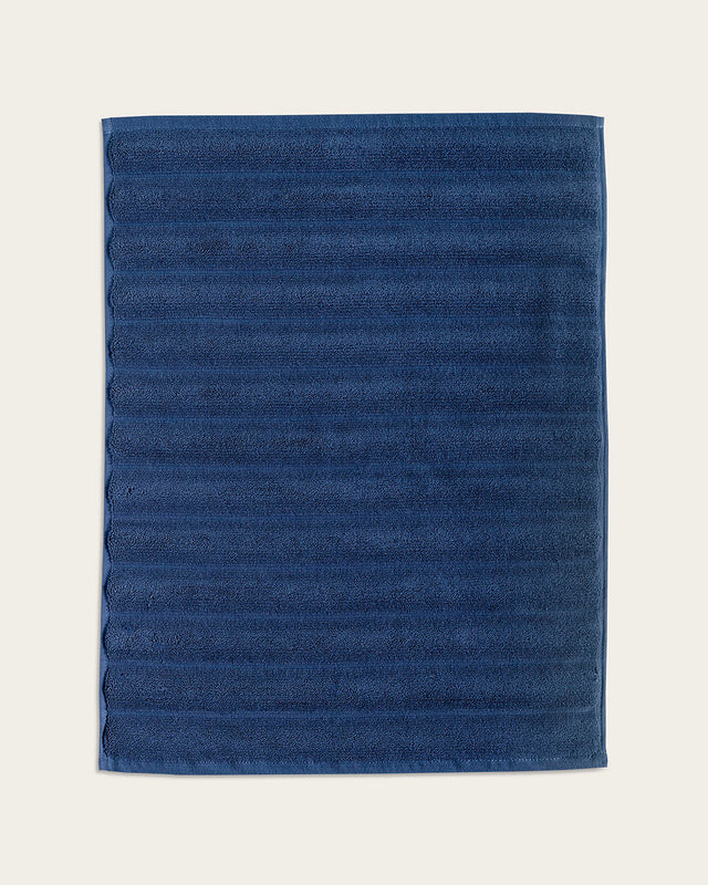 Alfombrilla de Baño Ribs - Algodón 1000 g/m² - Azulón