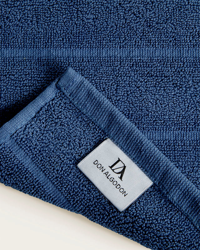 Alfombrilla de Baño Ribs - Algodón 1000 g/m² - Azulón