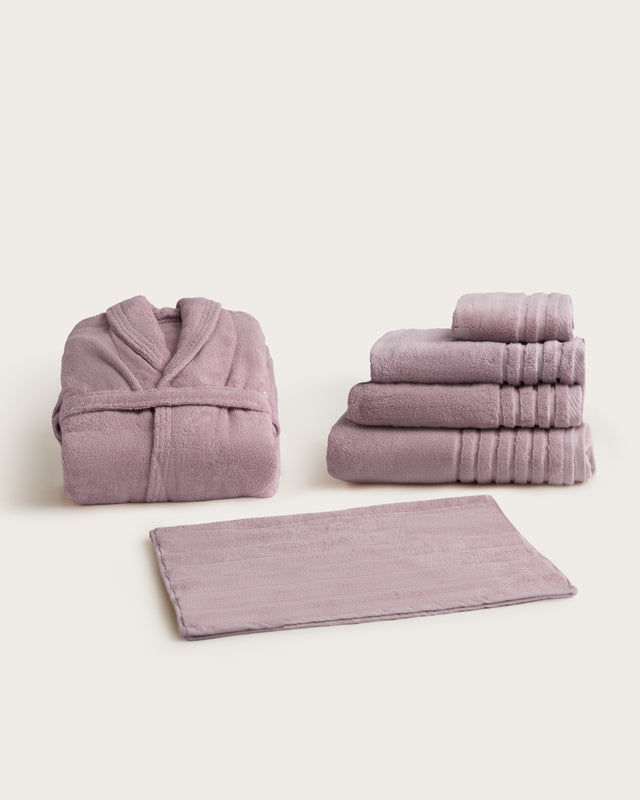 Pack de Baño Completo - 3 Piezas - Malva