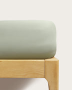 Fitted Percale Sheet - 180 thread count Cotton - Sea Green